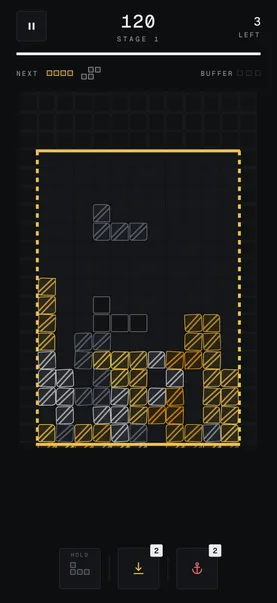 A run inside a hazard-striped frame.